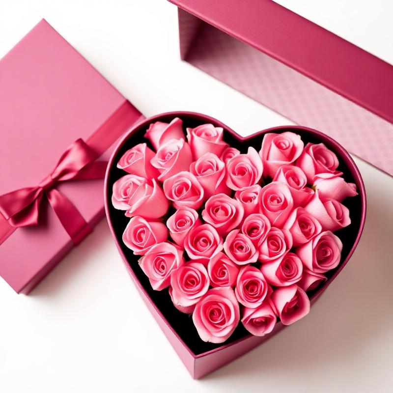 Coração de Rosas Encantadas Pink