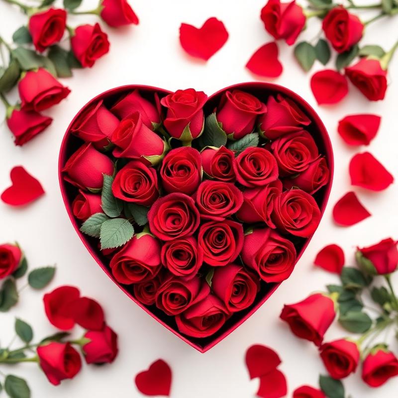 Supremo Coração com Rosas Vermelhas