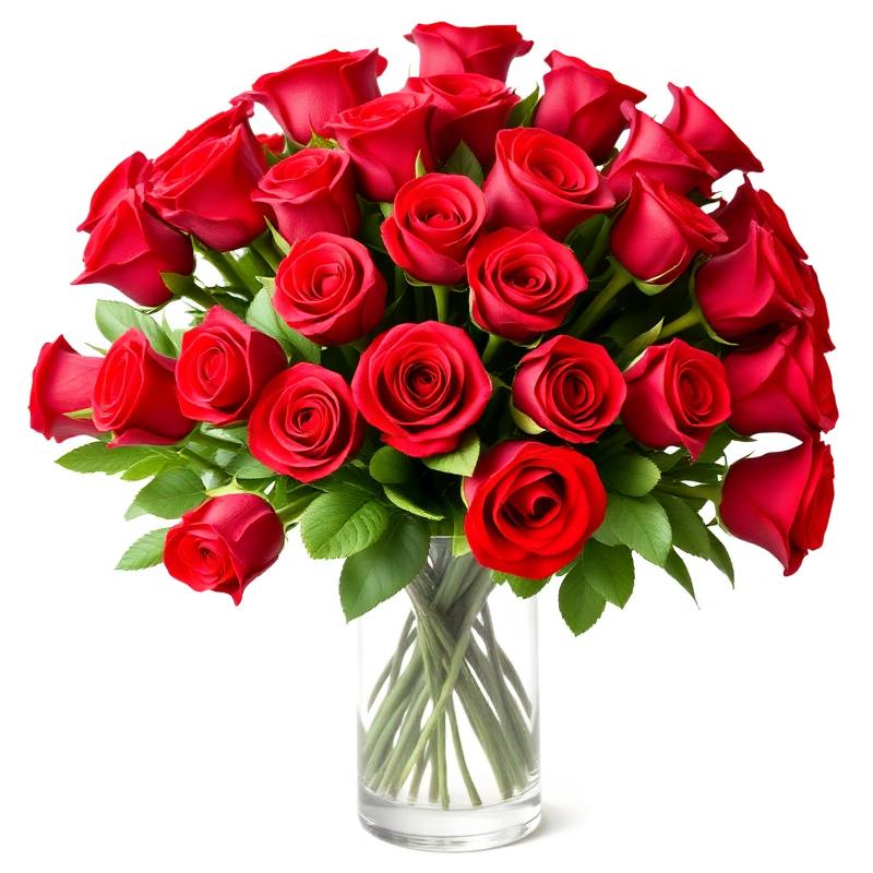 Espetáculo de 24 Rosas Vermelhas
