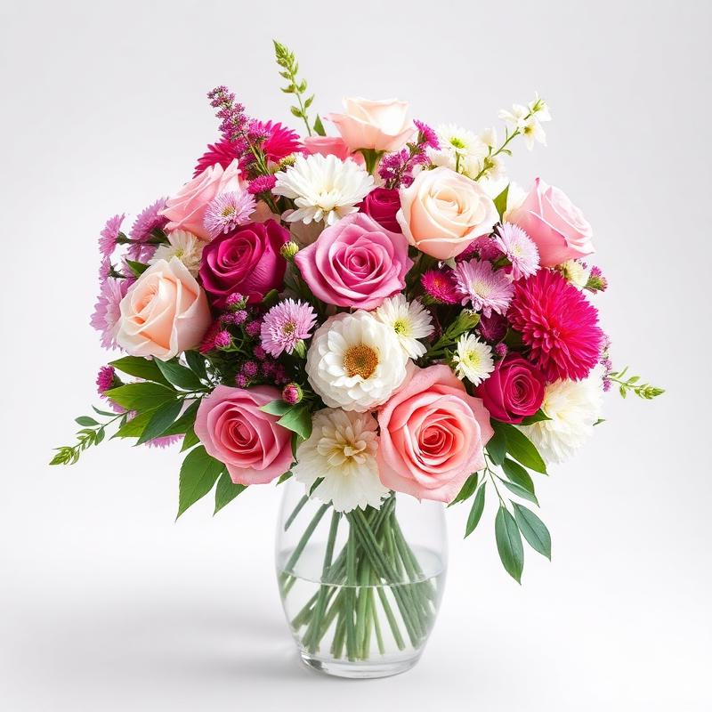 Luxuoso Mix de Flores no Vaso