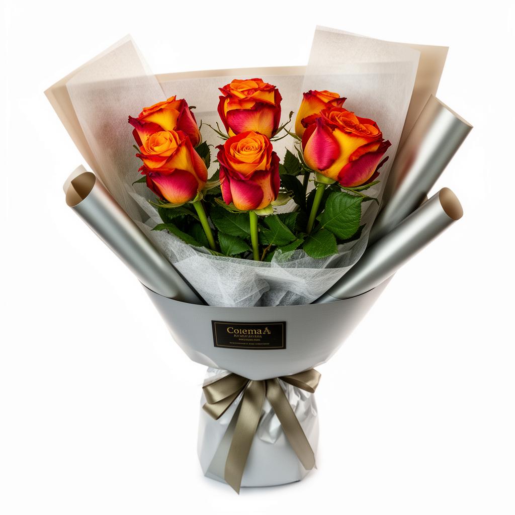 Buquê de 6 Rosas Colombianas Fechadas