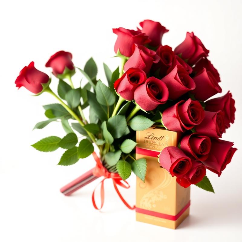 Rosas Vermelhas com Lindt